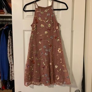 Pretty flower embroidered dress